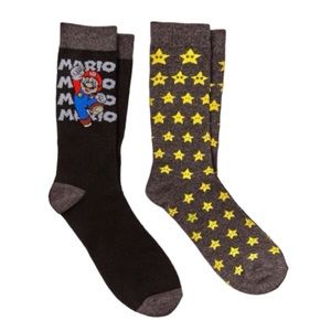 Super Mario Brothers 2pk. Crew Socks (NWT) (Men: 6 1/2 -12)